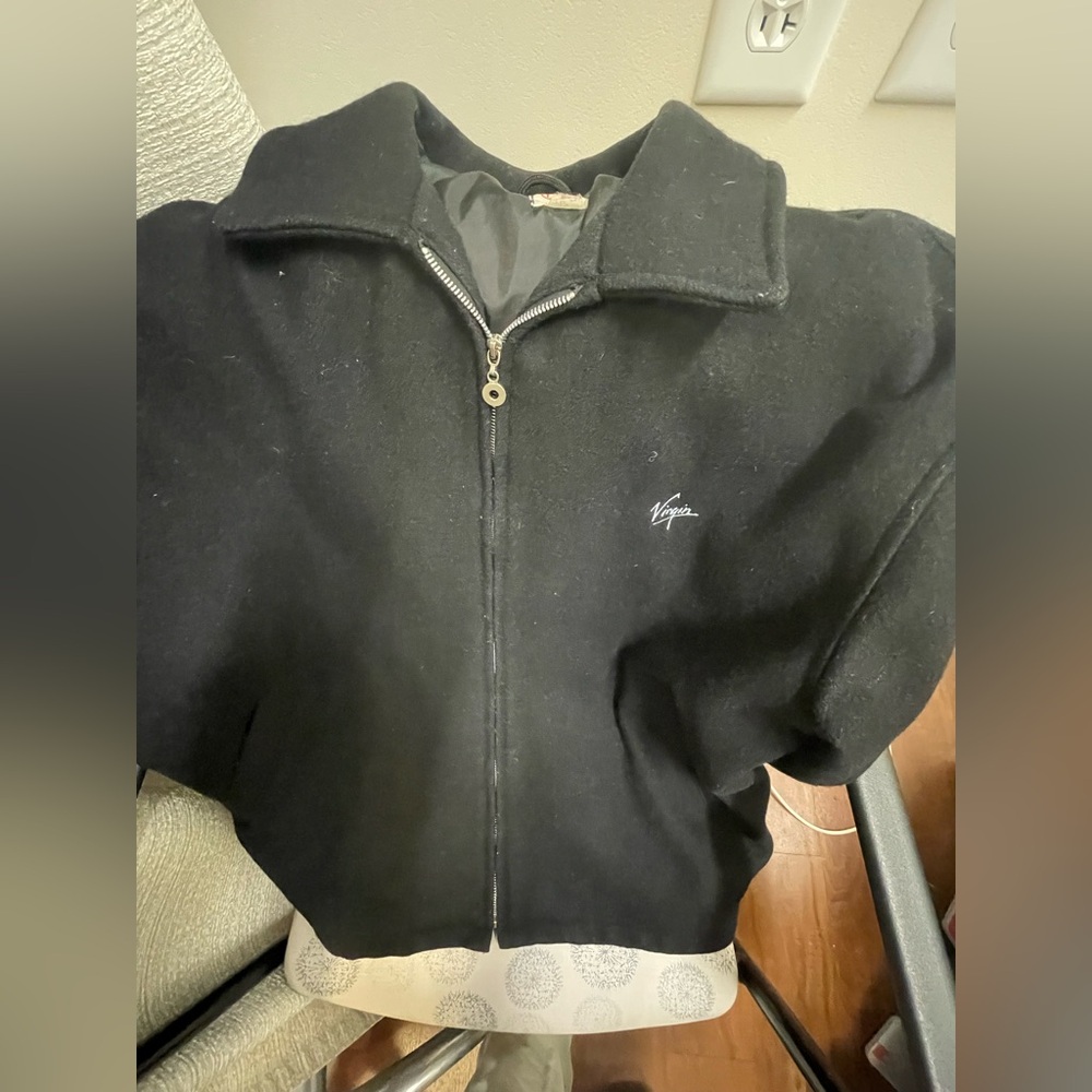 Virgin Megastores Black Wool Jacket